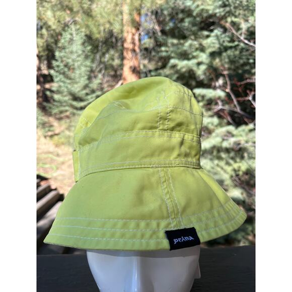 Prana Reversible Sun Bucket Yellow Green Hat - Picture 1 of 6